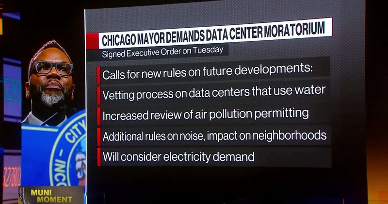 Prefeito de Chicago pede moratória para data centers