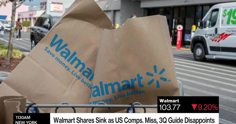 Walmart sofre maior queda desde 2022 com vendas dos EUA desacelerando