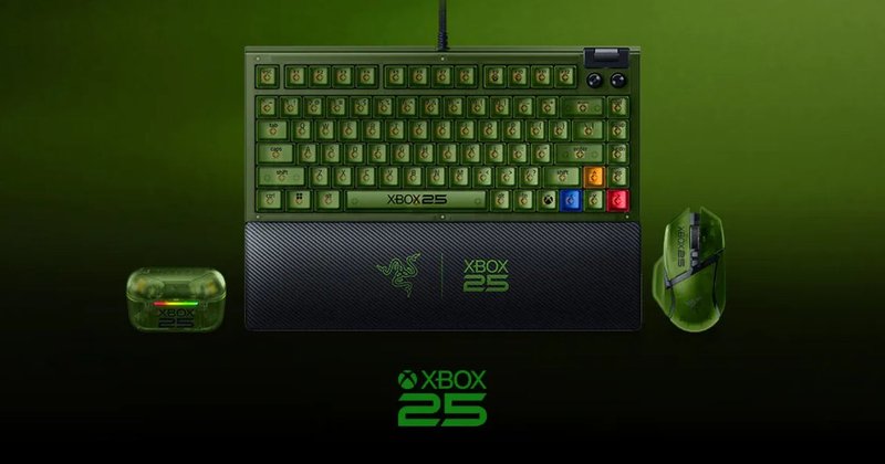 Razer lança gear Xbox 25 anos em verde translúcido