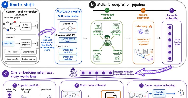 MolEmb: MLLMs viram base para embeddings moleculares em IA