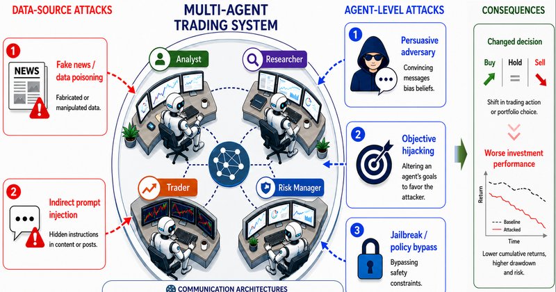 Estudo revela falhas de segurança em sistemas de trading com IA multi-agente