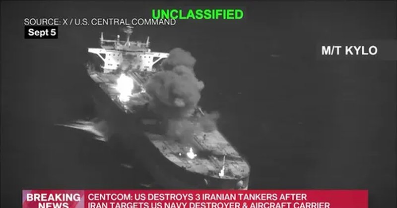 EUA atacam petroleiros iranianos após mísseis contra navios de guerra