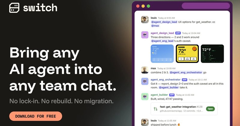 Switch, da SandboxAQ, leva agentes de IA para Slack, Teams e Discord
